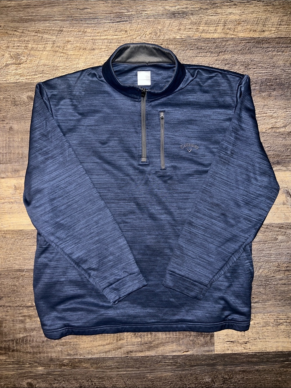 Callaway Navy Heather 1/4 Zip Performance Pullover